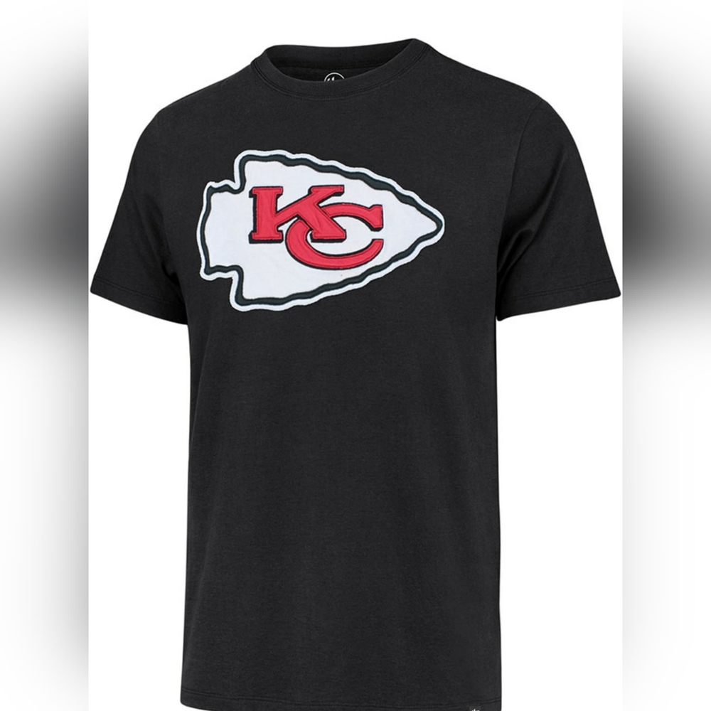 47 KANSAS CITY CHIEFS BLACK KNOCKOUT FIELDHOUSE SHORT SLEEVE FASHION T SHIRT